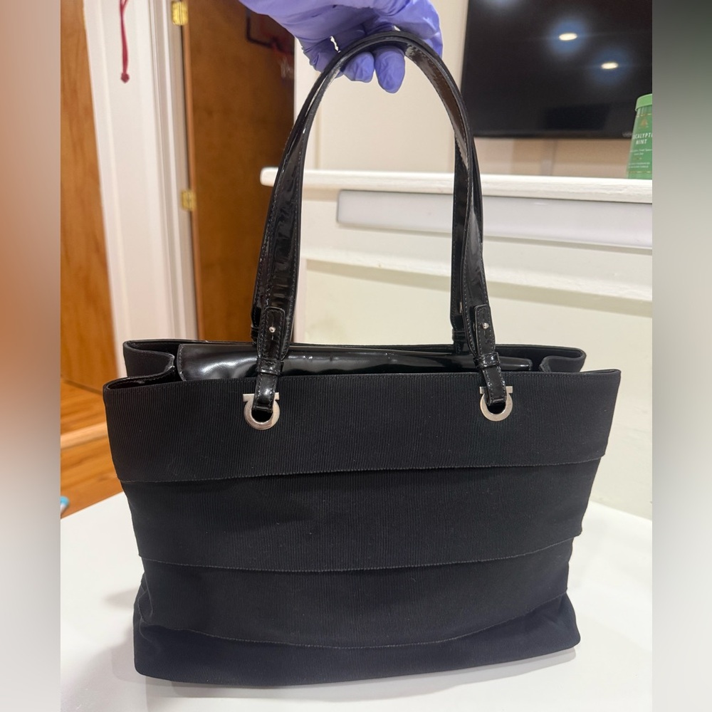 Salvatore Ferragamo Black Tote Bag